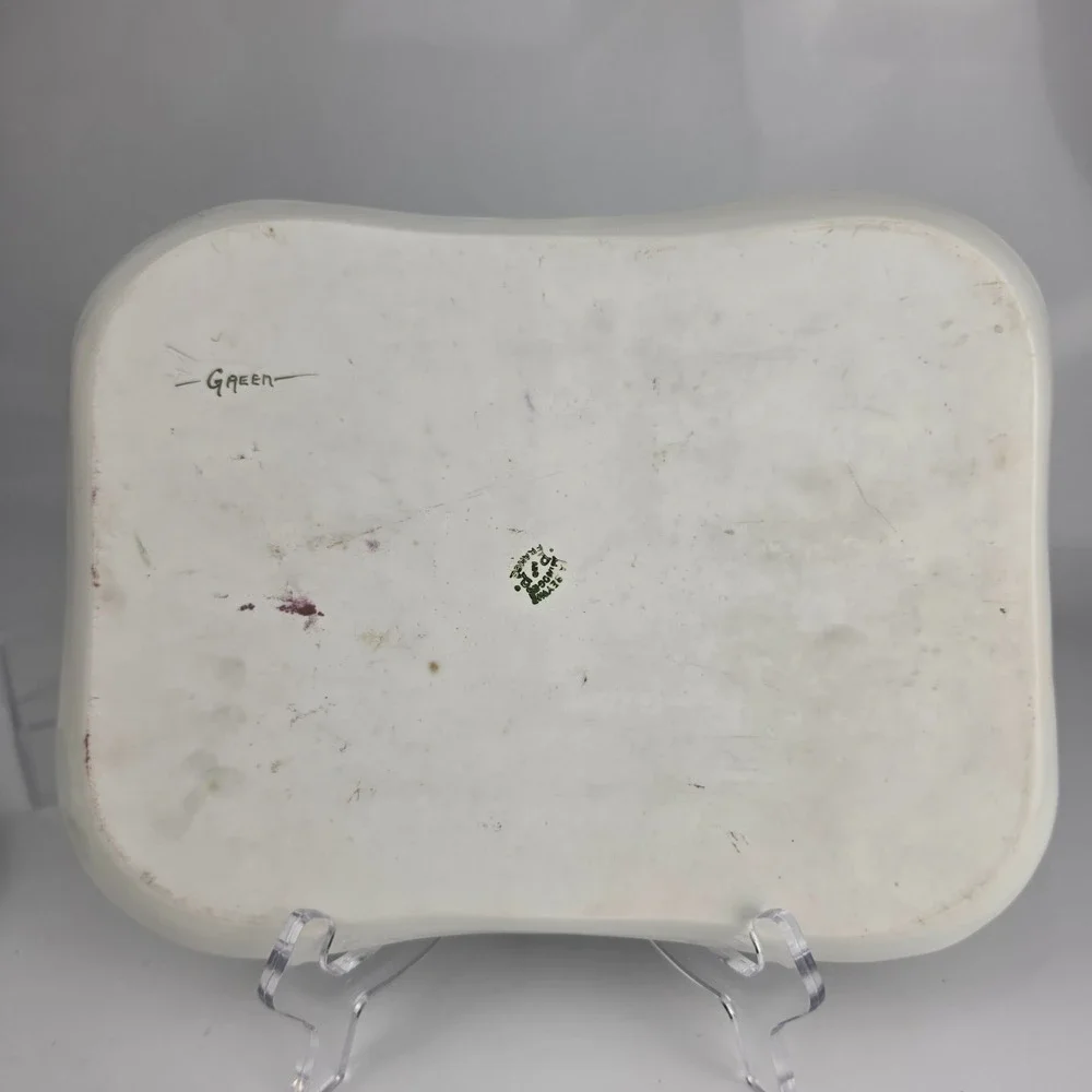 Antique‎ Limoges B&Co France Vanity Set Tray Hair Receiver Forget Me Not Gold